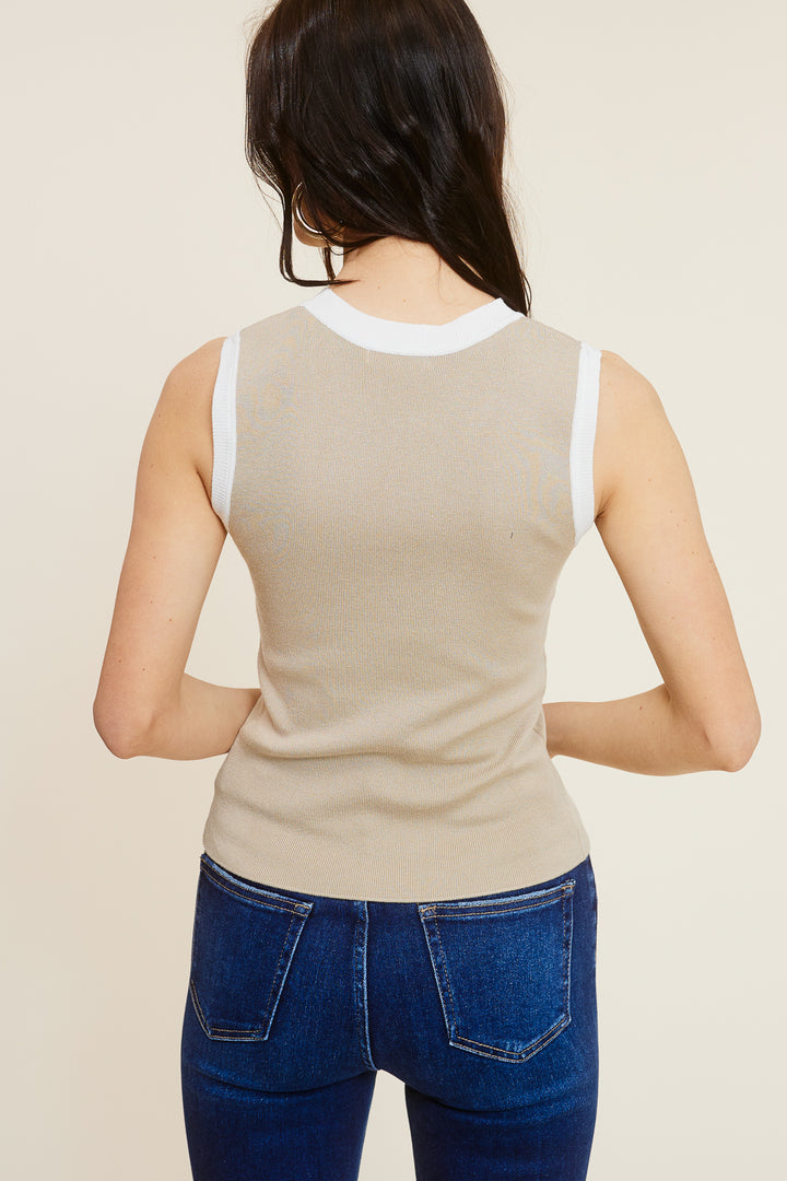 Taupe Knit Tank Top