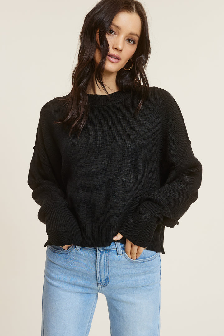 Black Sweater With Stitching