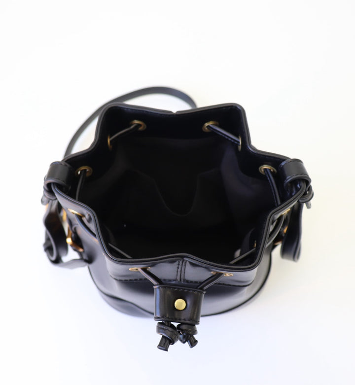 Black Bucket Shoulder Bag