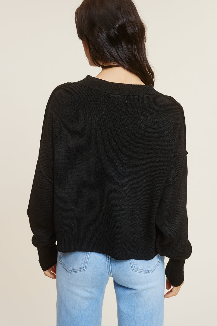 Black Sweater With Stitching