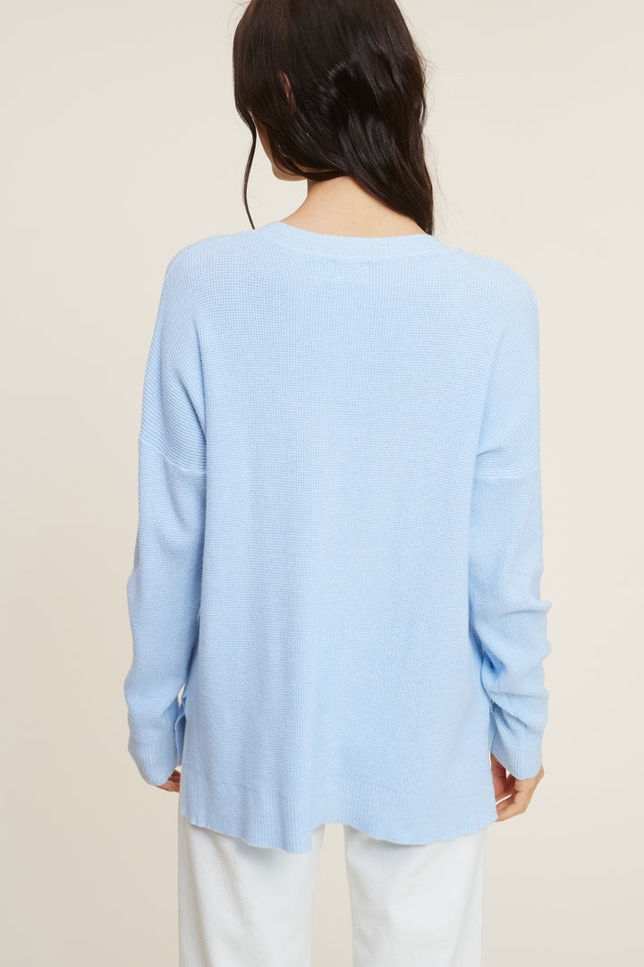 Sky Blue V-Neck Sweater