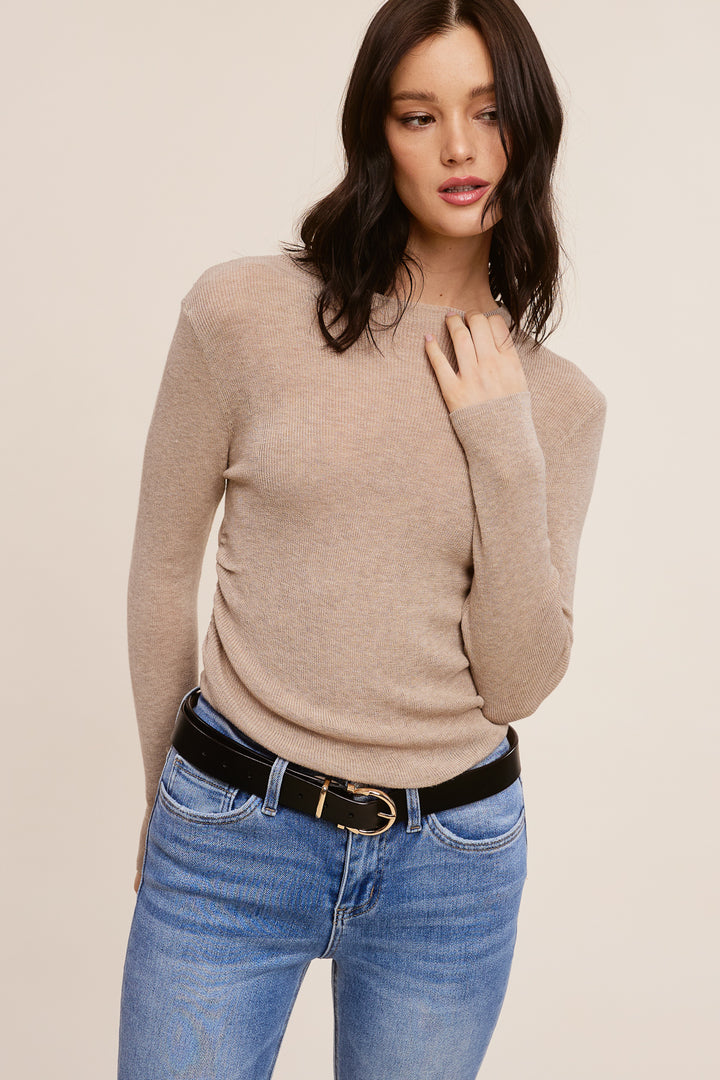 Taupe Long Sleeve Top
